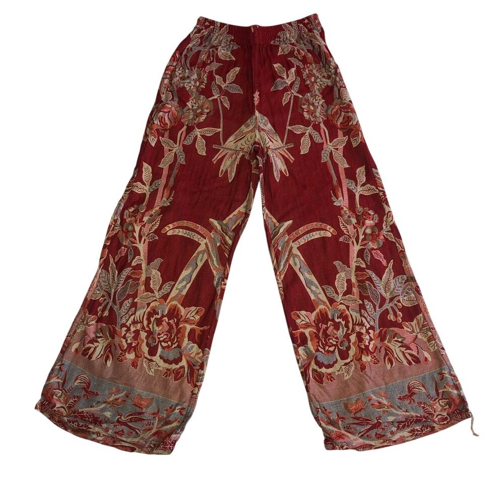 Brahmaki Pants Size S/M Ecofriendly Wide Leg Relaxed Fit Fit Boho Resort Beach - Picture 2 of 9